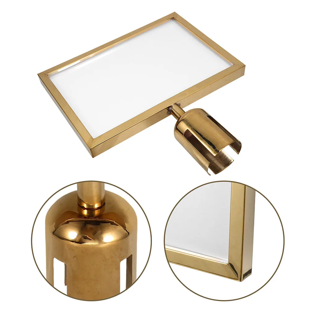 

Stainless A3 Stanchion Sign Frame Holder Durable Easy Install for Banks Management Stanchion Sign Holder Outdoor