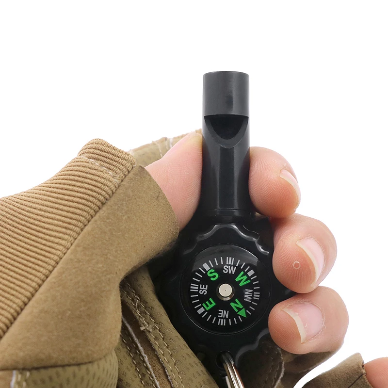 2 In1 صوت واضح لصافرة النجاة التجديف مع البوصلة أداة خارجية أداة متعددة الوظائف صافرة بصوت عال