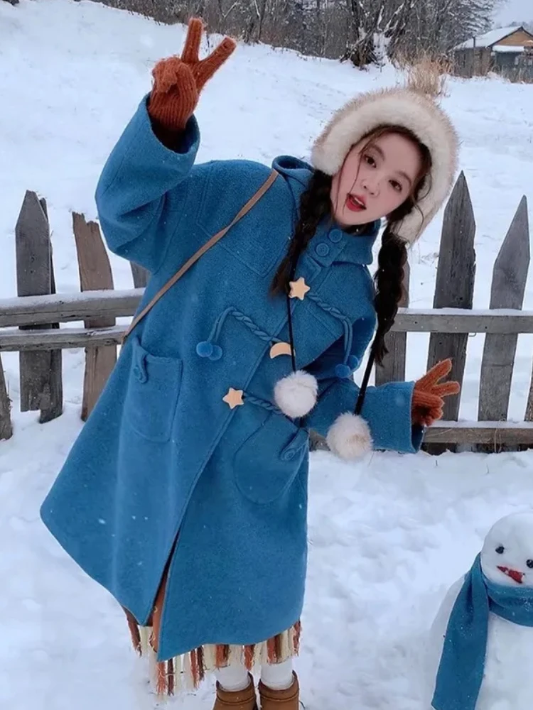 Mélanges à capuche pour femmes, bouton étudiant doux, conçu, mode populaire, style coréen, loisirs, tout match, attrayant, Ins, automne, hiver