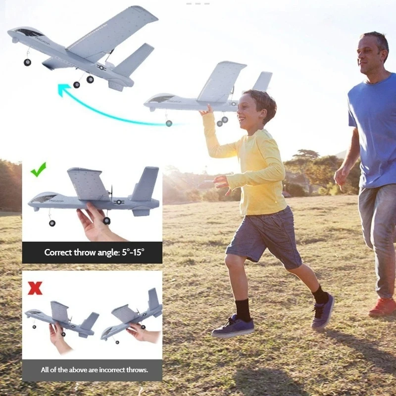 Z51 RC Airplane Fixed Wing Foam Glider Z55 Predator Fighter Jet Model Remote Control Aircraft Toy for Kids Adults - Image 3