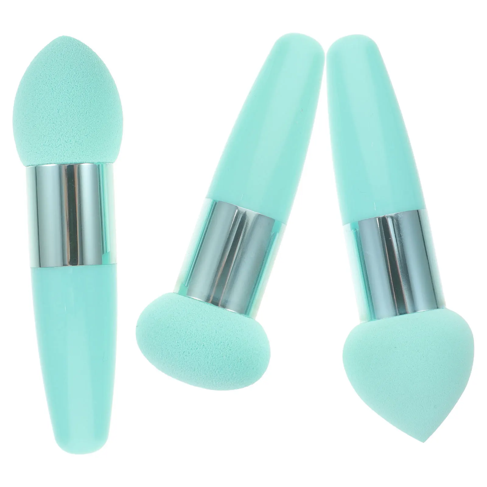 Juego de brochas de esponja de maquillaje, herramienta de esponja para base de alta elasticidad, suministros de belleza portátiles, brocha de esponja para base, 3 uds.
