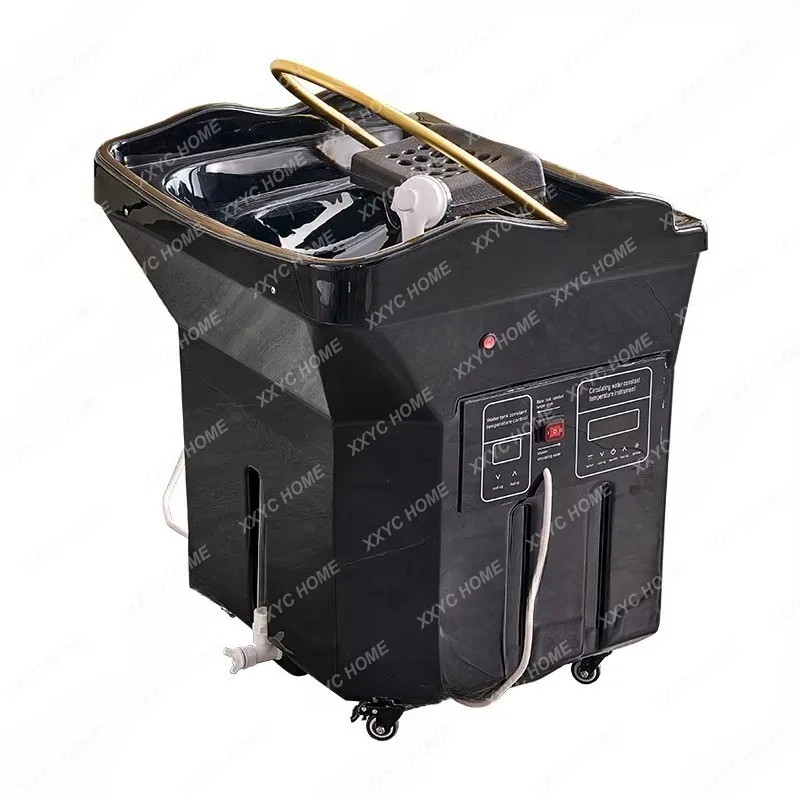 XXBeauty salon special head treatment instrument with fumigation water circulation water storage mobile shampoo basin