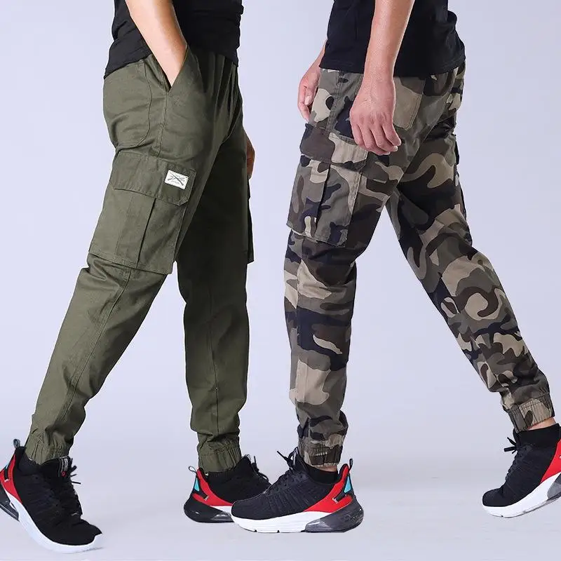 

Plus Size M-5XL Camouflage Men Cargo Pants Spring Summer Autumn Casual Muti Pocket Cotton Slim Straight Long Outdoor Pants