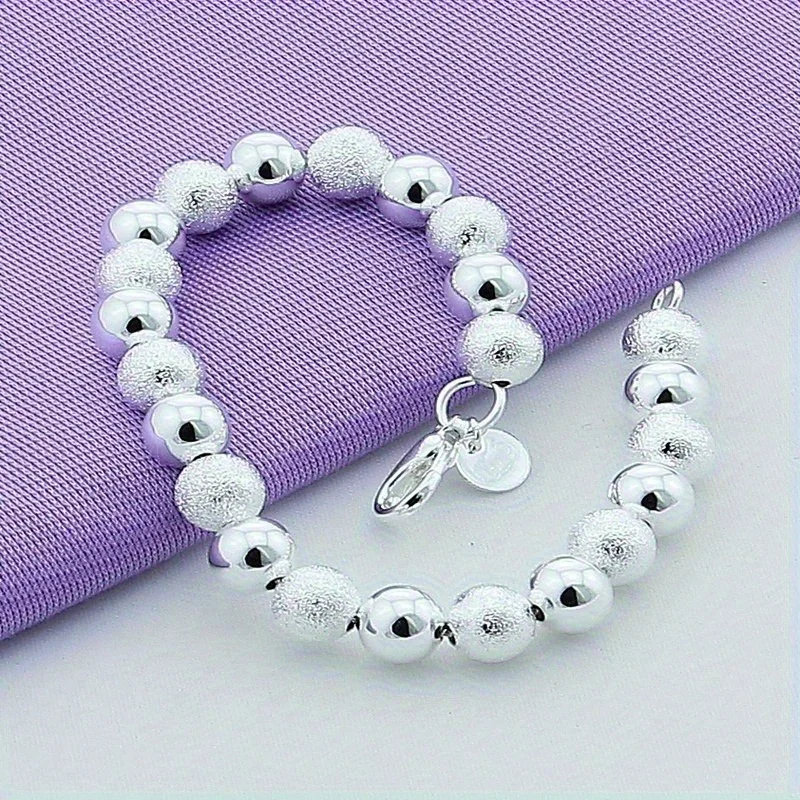 

Горячий новый браслет-цепочка из стерлингового серебра 925 пробы с милыми бусинами для женщин и мужчин, ювелирные изделия, модные аксессуары для свадебной вечеринки, бутик, подарок