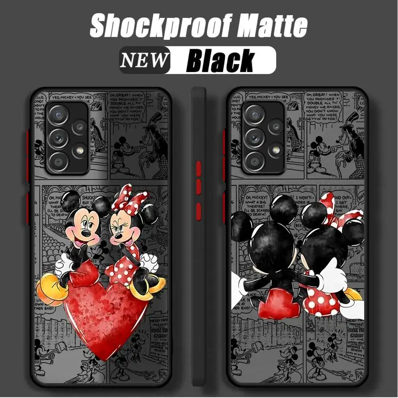 Disney Mickey Mouse Animaton phone cases for Samsung Galaxy A24 case A33 A52s A12 5G A35 A53 A32 A13 A14 A15 Luxury Cover fundas