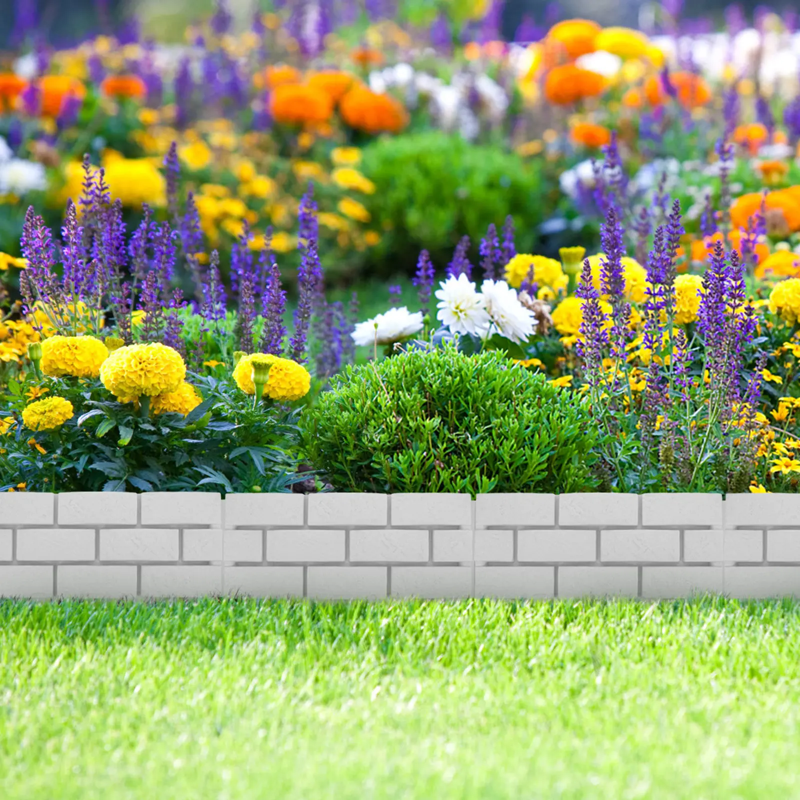 

Пластиковый садовый забор-штакетник, легко устанавливаемый, с колышками, для двора, сада, патио, дорожек, клумб, газонов, уличных границ