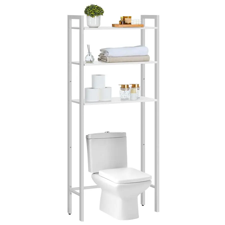 

Over The Toilet Storage, 3Tier Bathroom Organizer Shelf Over Toilet, Freestanding Bathroom Storage Shelves, Space Saver, Easy t