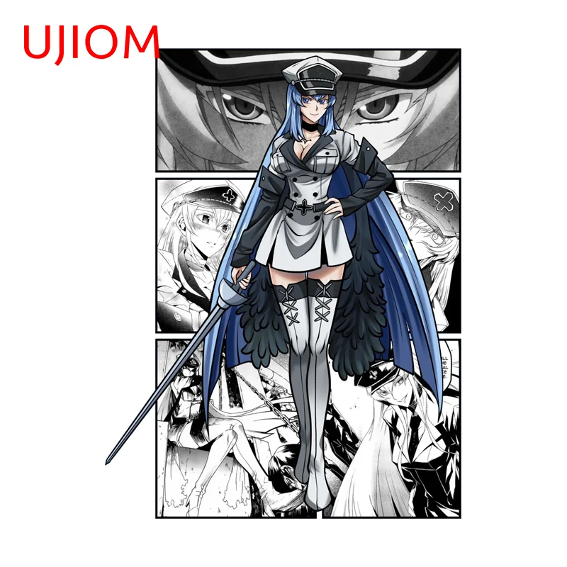 

UJIOM Esdeath Matoi Ryuuko Cartoon Poster Style Wall Sticker Cool Creative Sexy Decal Trendy Kitchen Cupboard Room Decoration