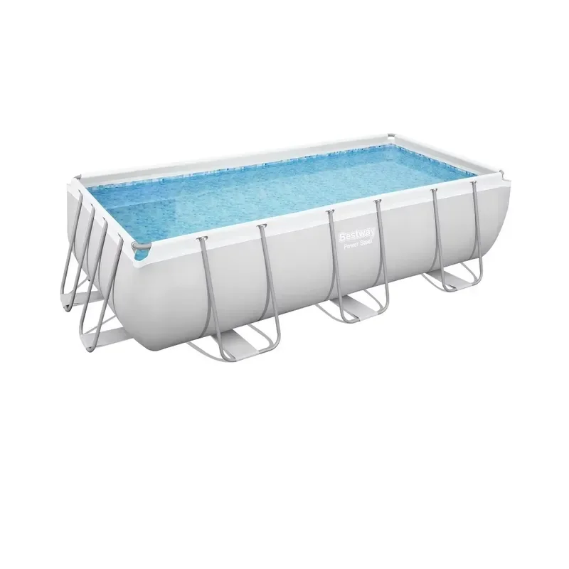 

56441 Rectangular Metal Large Above Ground Steel Pool Supplies Garden Pool
