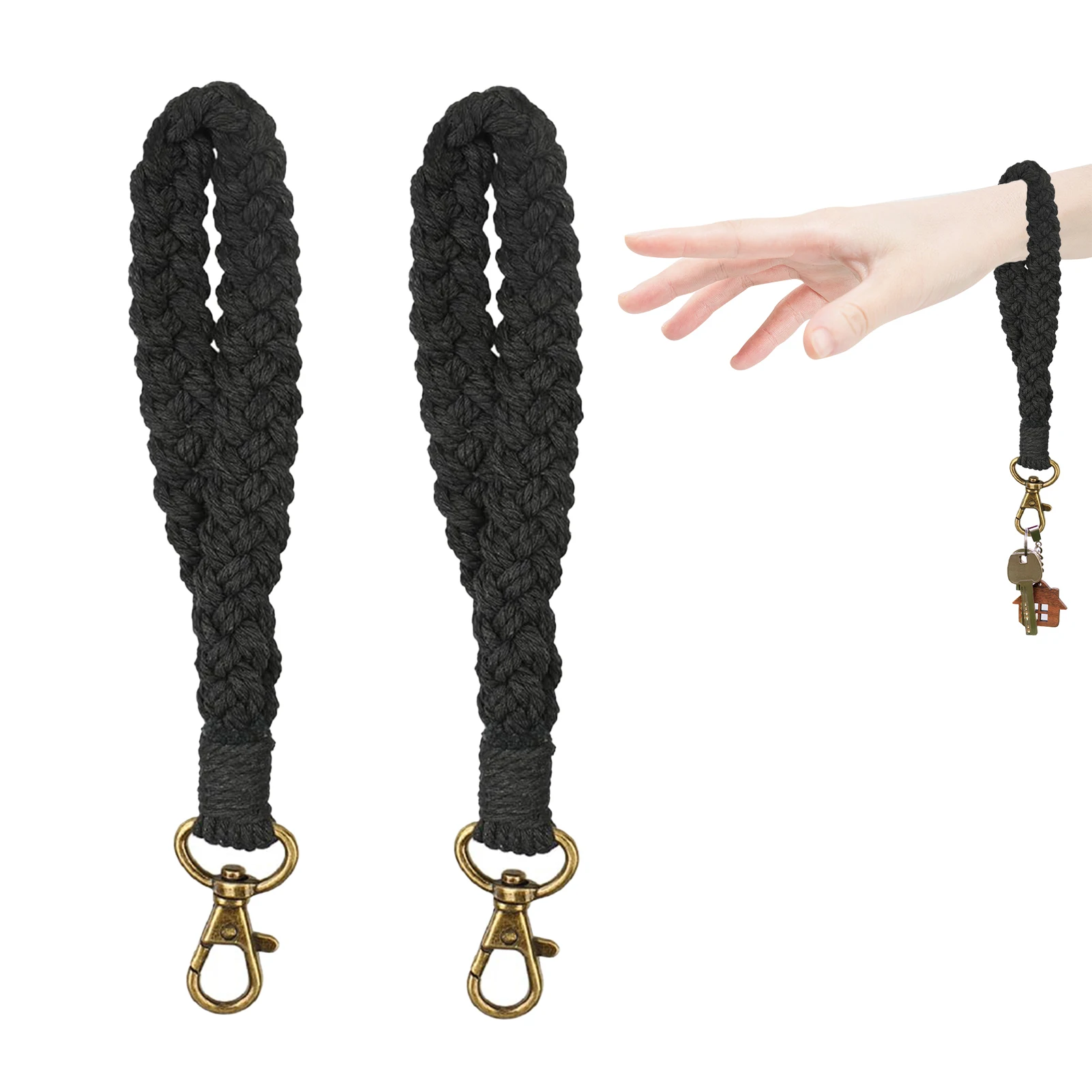 حبل منسوج يدويًا للنساء ، حبل معصم رائع ، فيل معقود عملي ، محفظة زينة متدلية ، سلسلة مفاتيح عالمية ، 2.
