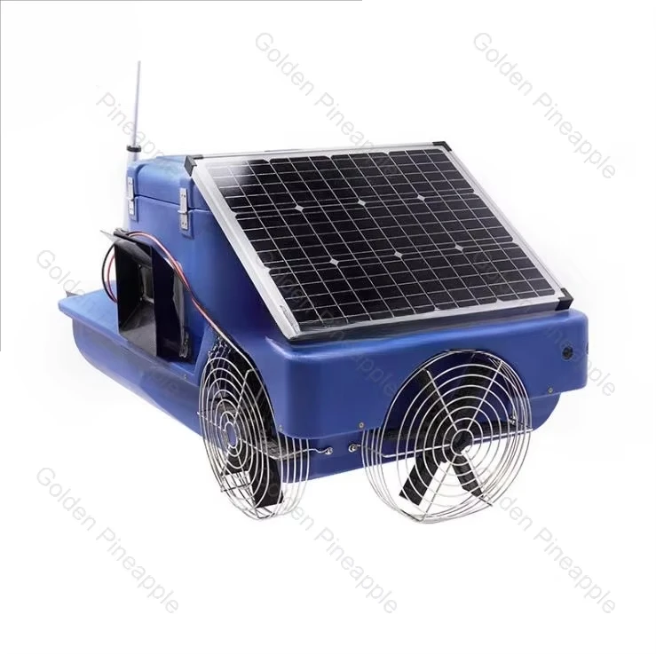 Alimentador de peixes e camarão nova máquina de aquicultura aerador ajustável 12v movido a energia solar automático