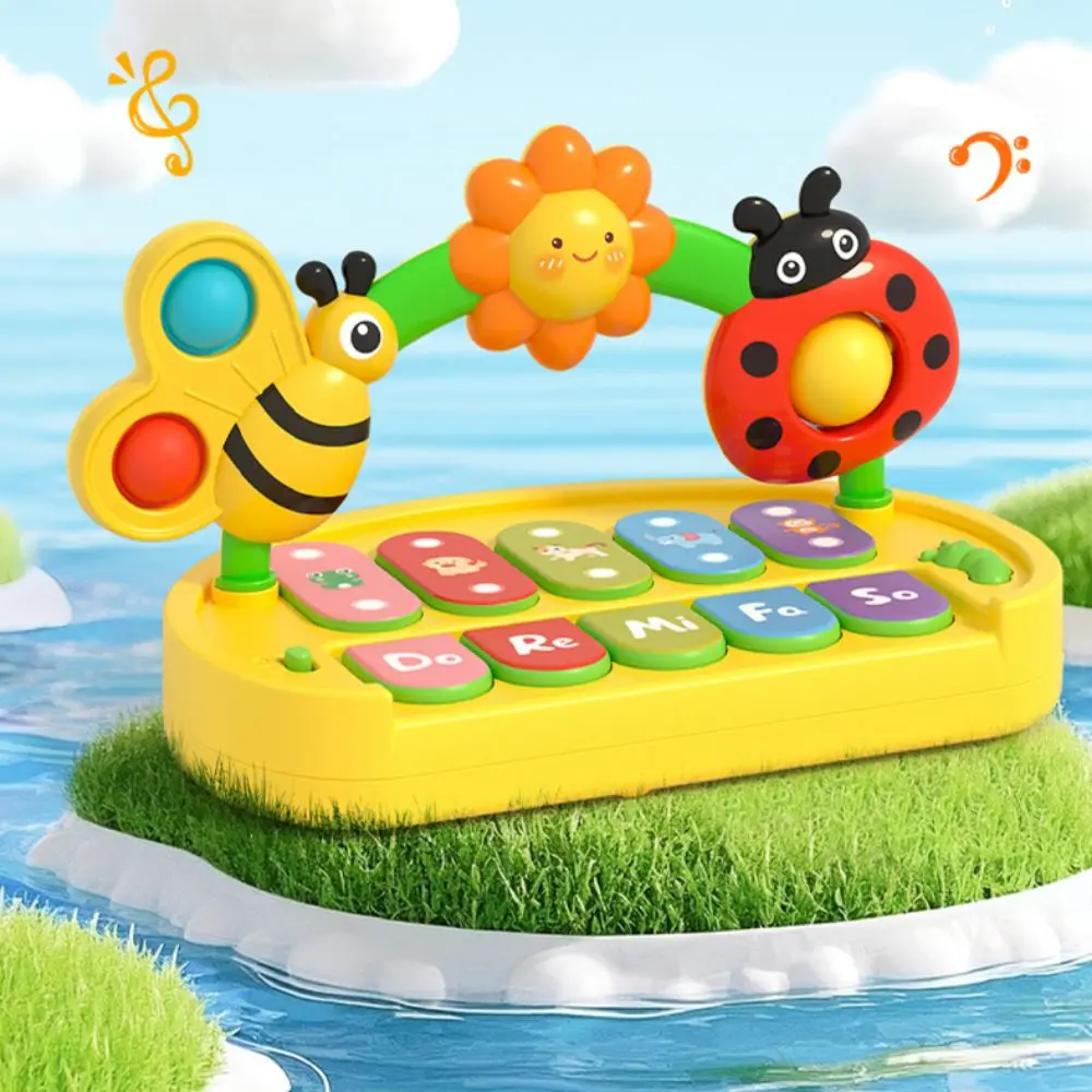 Piano Musical de plástico con sonido Montessori, instrumento Musical de insectos, rompecabezas de educación temprana, juguetes de instrumentos musicales