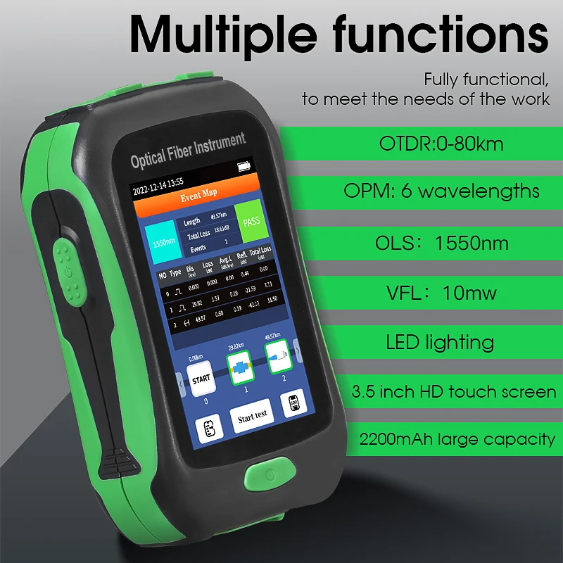 COMPTYCO AUA-16U/A OTDR 80km 1550nm 6-in-1 function  with optical power meter visual fault locator OLS Tester cable tester