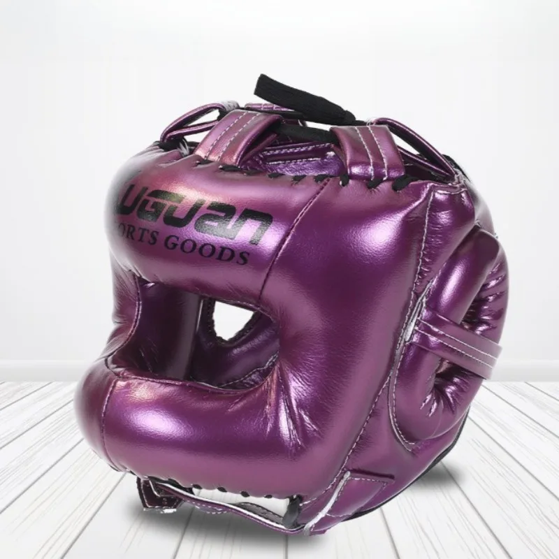 

Защита головы бокса для взрослых, чехол для головы бокса, шлем для каратэ, закрытый полный защитный шлем Sanda, защита ушей