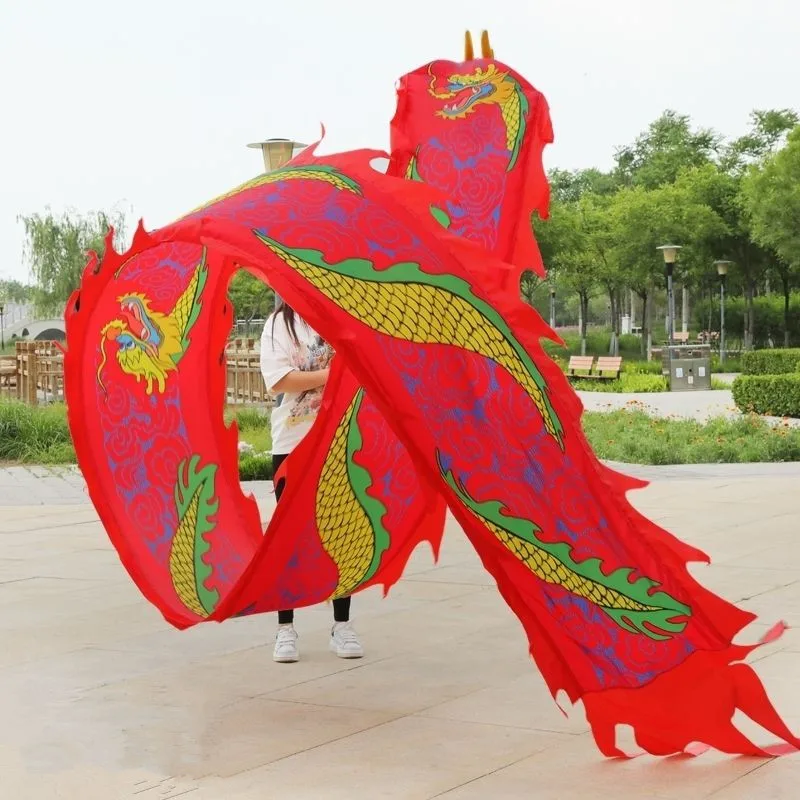 6m/8m Dragon Ribbon Dance A Chinese New Year Festival Performance Prop Accessories Traditional Fitness Toys