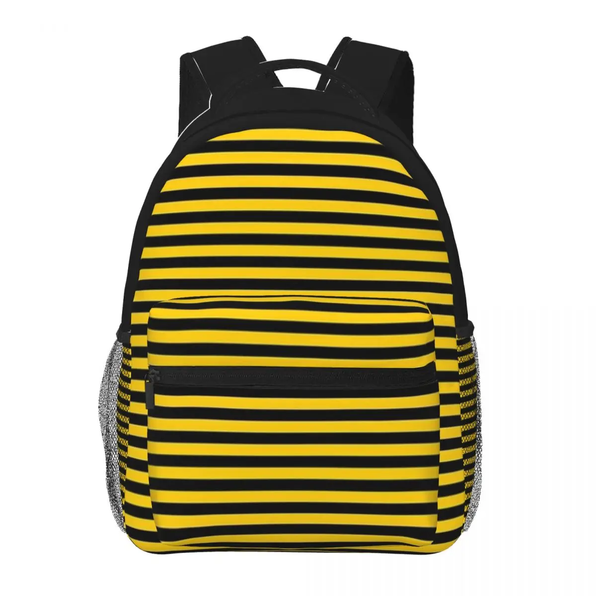 Black And Yellow Stripes Geometric Bee New Fashion High Capacity Waterproof Backpack Girls Boys Laptop School Book Bag 16inch