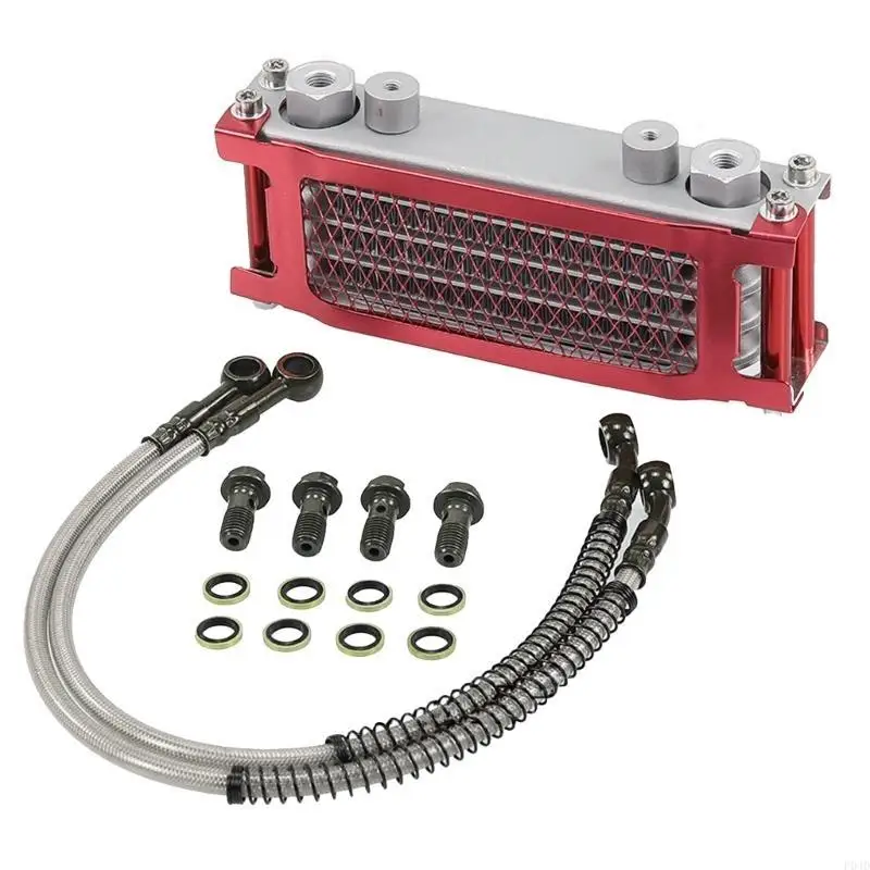 

P04D Motocross Accessory Motorcycle Oil Cooling Radiator System Universal Oil Cooler