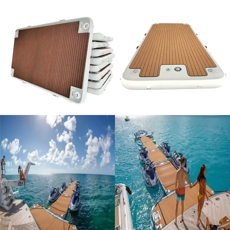 Vanace Newest Floating Island Inflatable Water Yacht Dock Deck Leisure Swimming Platform Quality Floats & Rafts