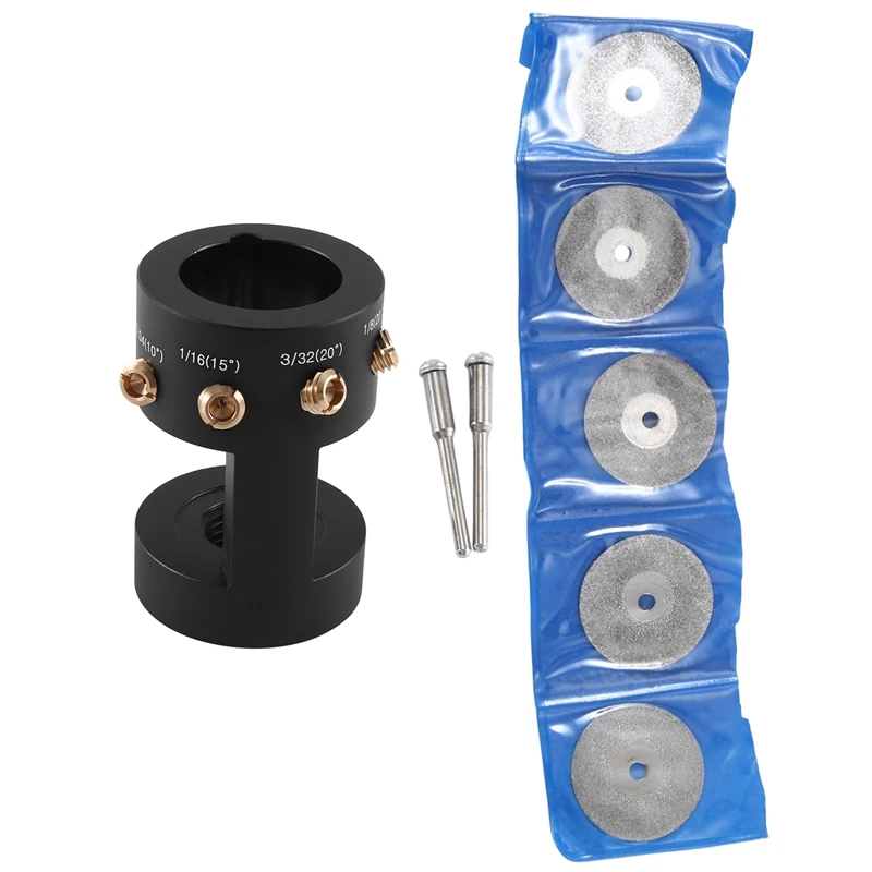 

Tungsten Electrode Sharpener Grinder Head Kit TIG Welding Tool With Cut-Off Slot Multi-Angle &Amp, Offsets, Horizontal Hole