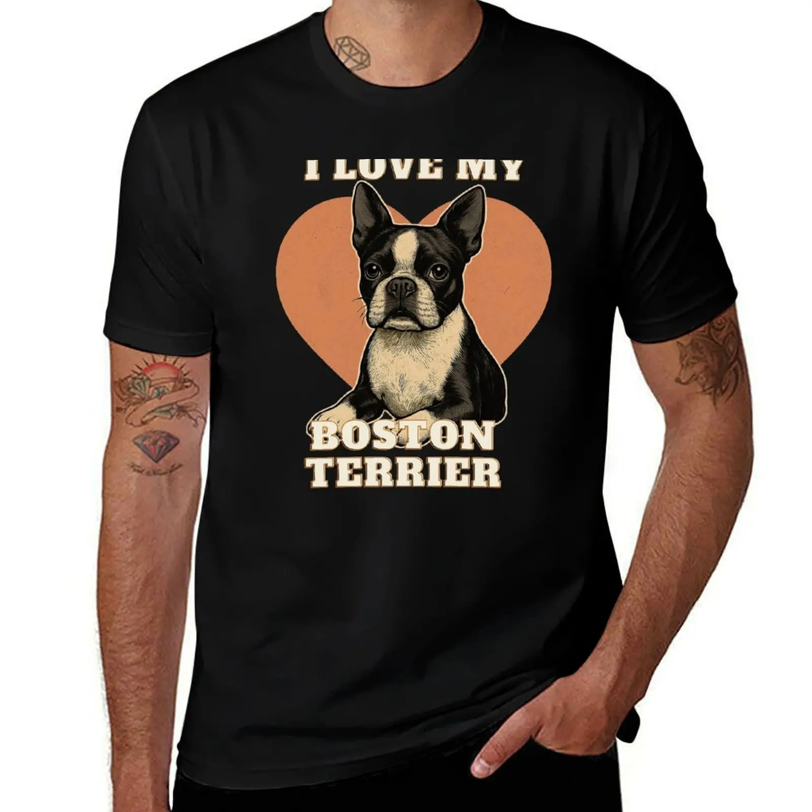 

I Love My Boston Terrier T-Shirt Funny t-shirt plus sizes football t shirt anime clothes tee shirts for men