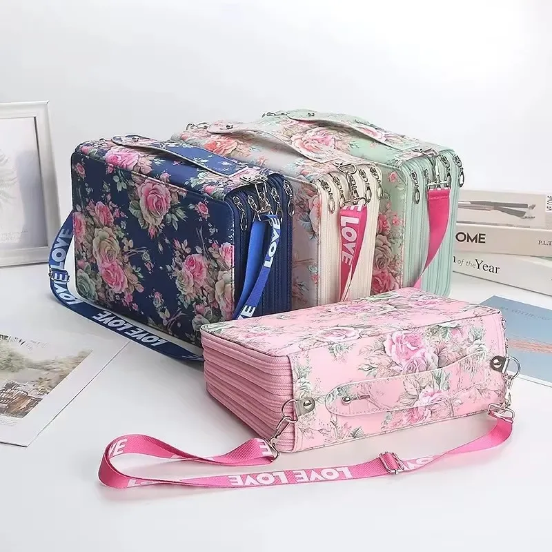 Case Drawing Student Holes Pencil Retro252 Creative Sketch Bag Multifunctional Curtain Large Set Capacity