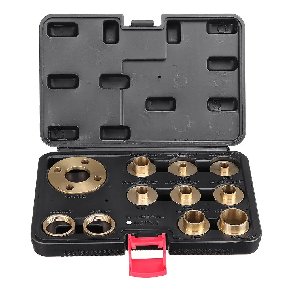 Image of Allsome 11-teiliges Holzbearbeitungs-Fräsbuchsen-Set 10-30mm Kupfer Premium Fräsbuchsen