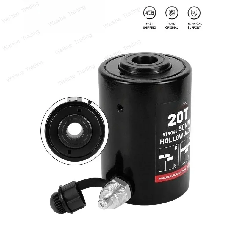 

Hydraulic Hollow Plunger Jack 20ton 50mm Hollow Plunger Ram Hydraulic Hollow Cylinder RCH-2050 Hydraulic Lifting Maintenance