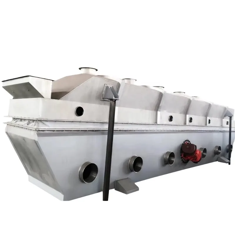 Continuous Flow Salt Granule Sugar Vibrating Fluidized Bed Dryer Customized Alum Vibrating Fluidized Bed Dryer Customized