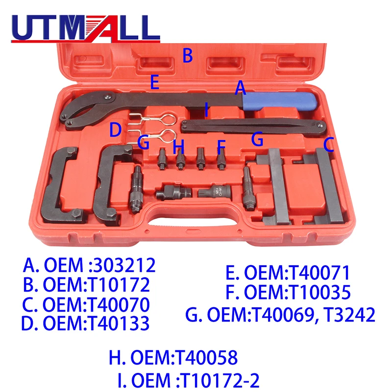 Engine Camshaft Belt Timing Locking Tool Kit For VW Audi 2.4 2.8 3.2 4.2 3.0T Touareg Q7 T40133 T40070 A6L Repair Set