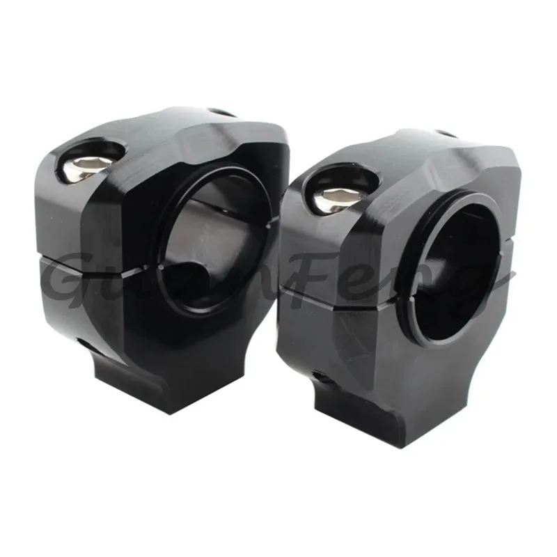 Pack of 2 28mm 1/8 Inch Handlebar Risers Mount Clamps, Motorcycle ATV Dirt Bike Handlebar Height Adjustment Bracket