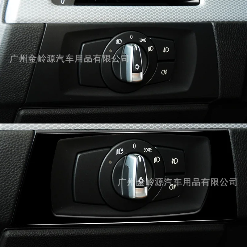

For 05-12 BMW old 3 Series E90 E90 piano black headlight switch outer frame decoration sticker interior modification
