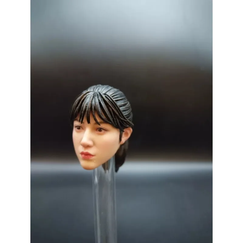 1/6 Scale South Korean Classic Singer Actor Female Soldier Head Carving Model for 12in Action Figure Body Scene Accessories