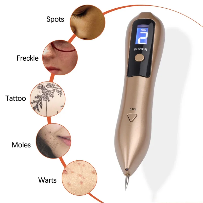 9 Speed LED Light  Plasma Pen Skin Mole Dark Spot Remover For Face Wart Freckle Removal Pen Dot Wrinkle Eyelid Lift Tool