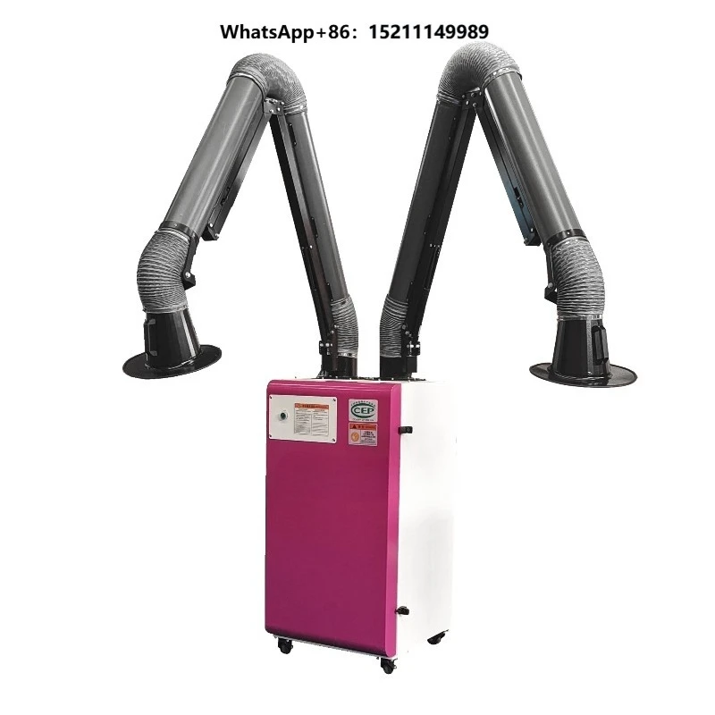 Industrial Vacuum air Cleaner HEPA Filter Welding Fume Collector Smoke Filter with Suction Arms