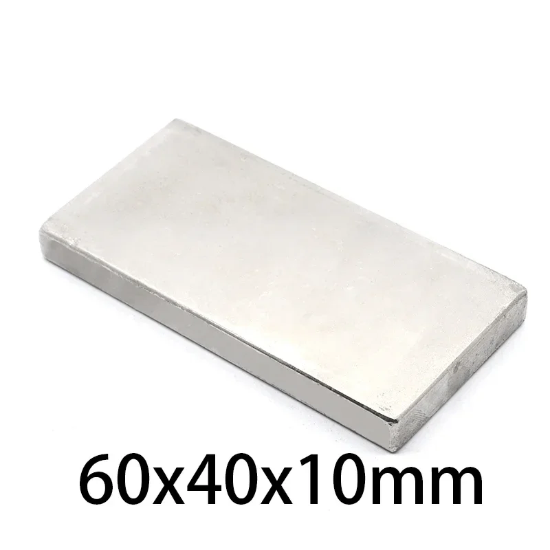 N35 60x40x5 60x40x10 Rectangle customised Square Neodymium Bar Block Strong generation Magnet motor Rare Earth Search Magnetic