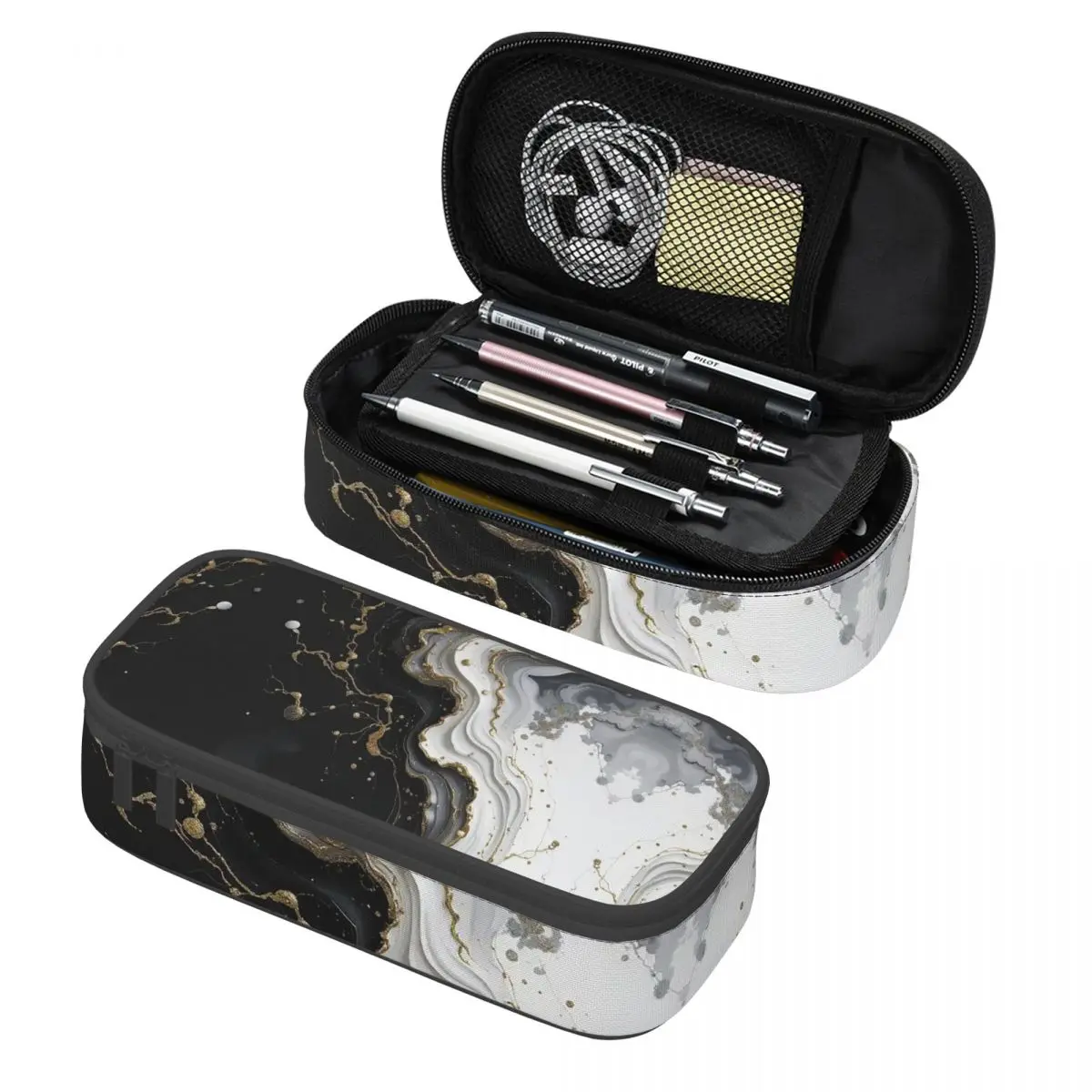 

Пеналы с мраморными чернилами и принтом, держатель для ручек, канцелярские принадлежности, большая коробка для ручек, сумка для карандашей, школьная сумка для студентов