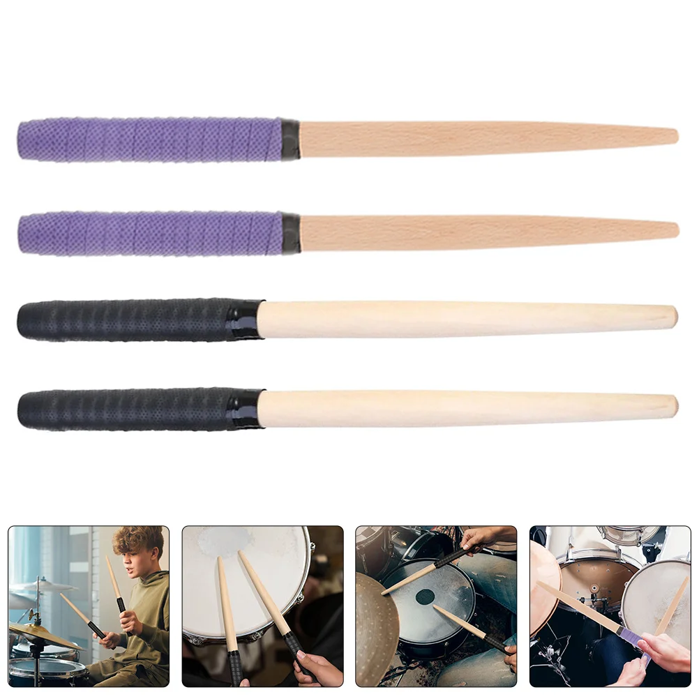 

Wooden Drumsticks Set Lightweight Reusable Drum Sticks Portable Percussion Stick Comfortable Grip Musical Instrument