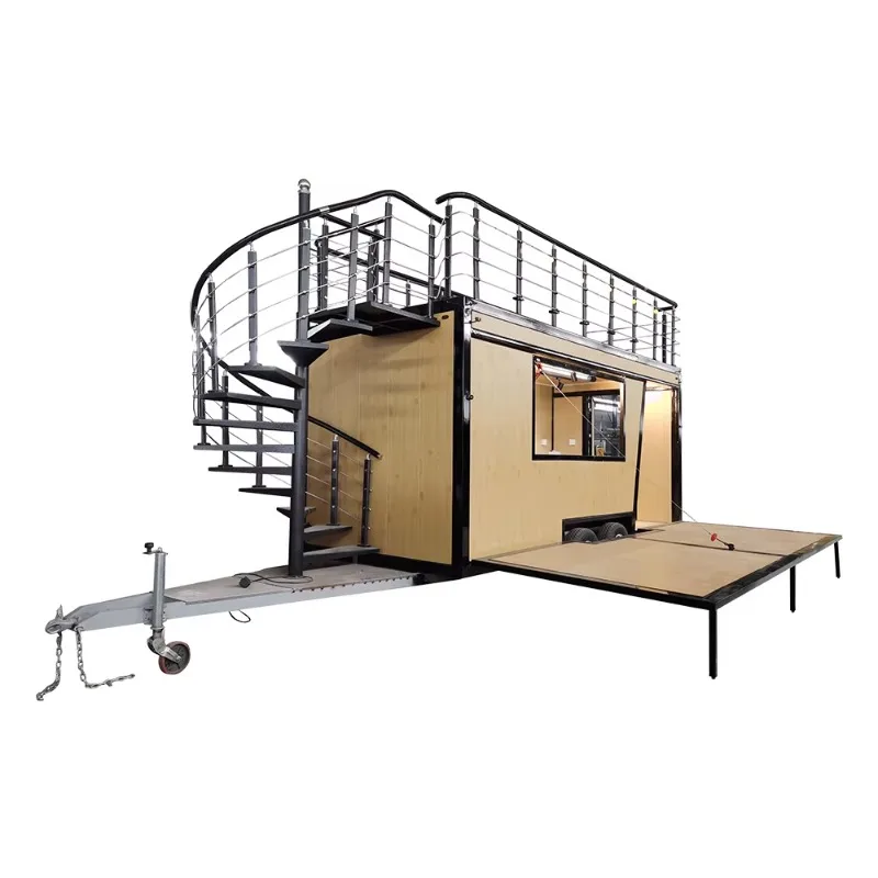 Customized Popular Mobile Double Decker Food Trailer Fully Equipped Movable Restaurant Double Decker On Wheels