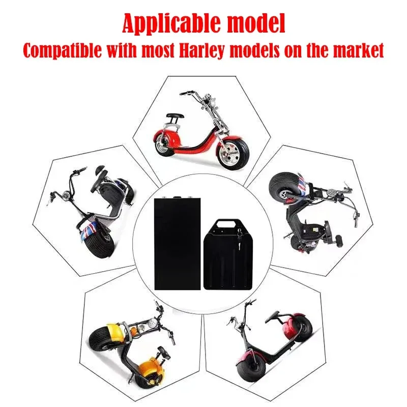 60V 20ah 30ah 40ah Elektrische Motorfiets Waterdichte Lithium Batterij 18650 Mobiele 300-1800W Voor Citycoco Scooter Fiets