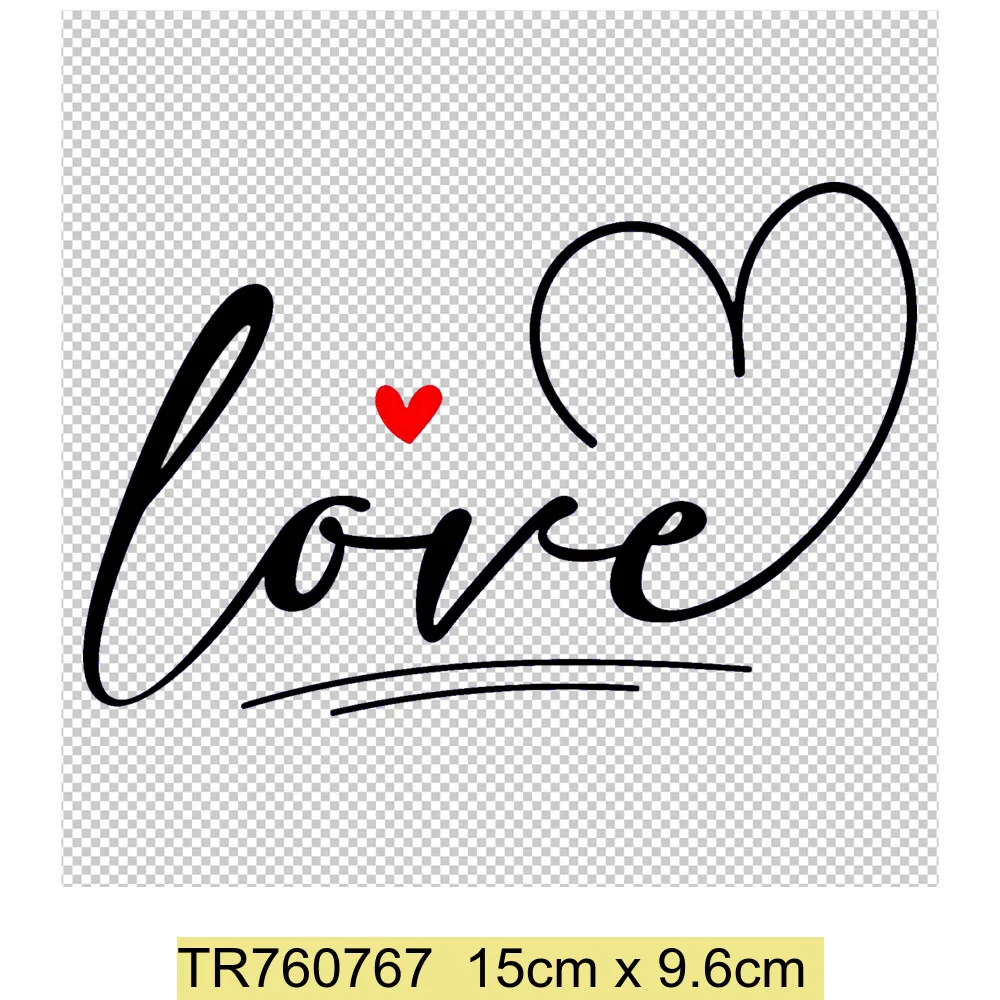 Love Iron on Transfer Patch for Clothing DIY Valentine Girl T-Shirt Hoodie Thermal Sticker for Clothes Heat Transfer Patches view 5