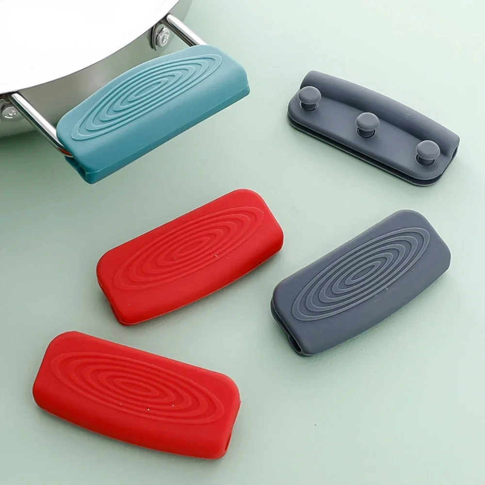 1Pair Of Silicone Handles Anti-Scalding Non-Slip SilicOne Pot Handle Cover Heat Insulation Handle Cover Kitchen Accessories image 3