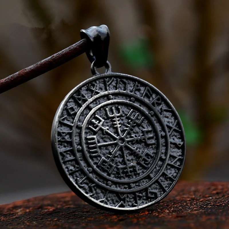 

Viking Rune Compass Sun God Pentagram Stainless Steel Men Women Necklaces Pendants Punk Rock Trendy Fashion Jewelry Wholesale