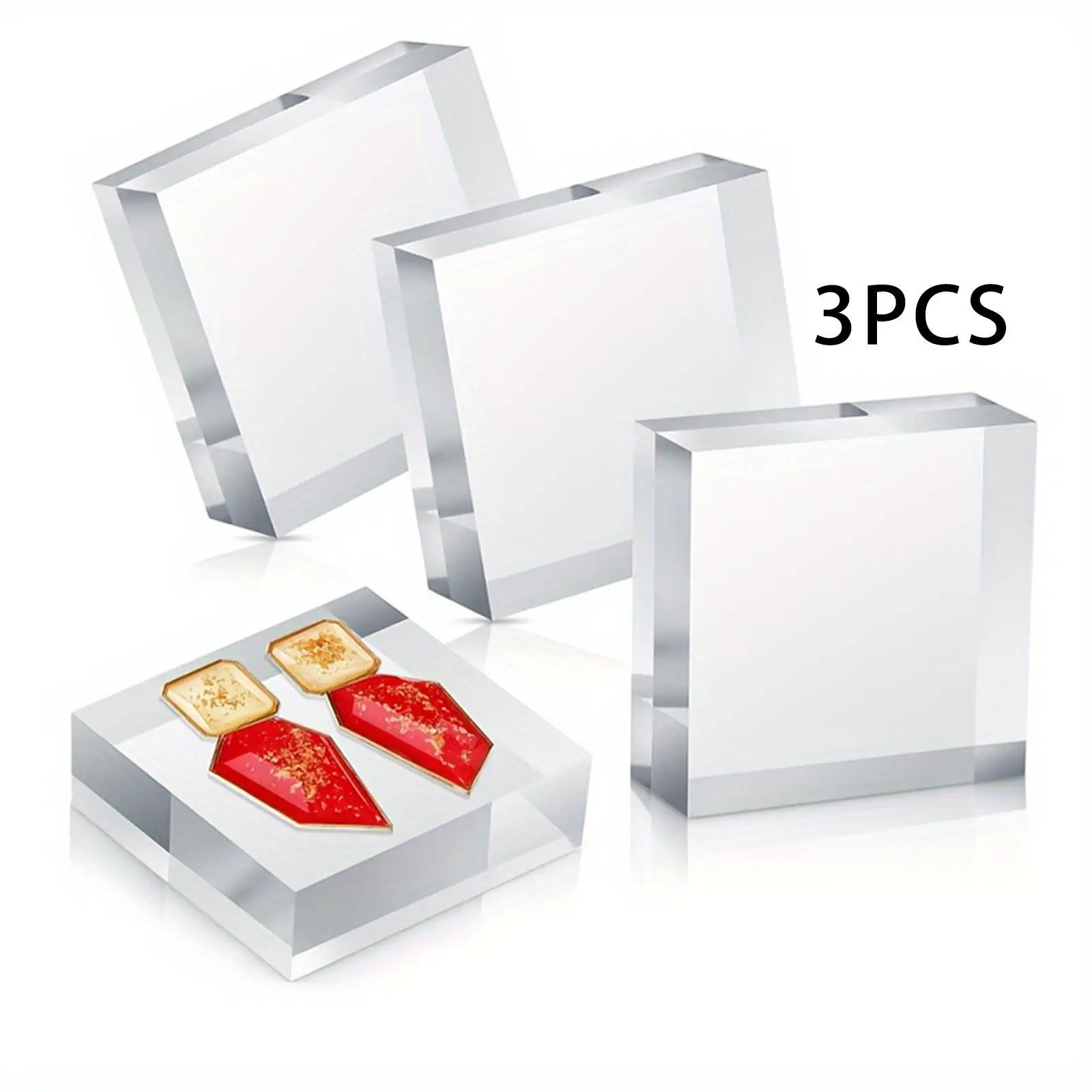 

3-х предметная акриловая подставка для ювелирных изделий, настольная подставка для магазинов, туалетный столик на столешнице