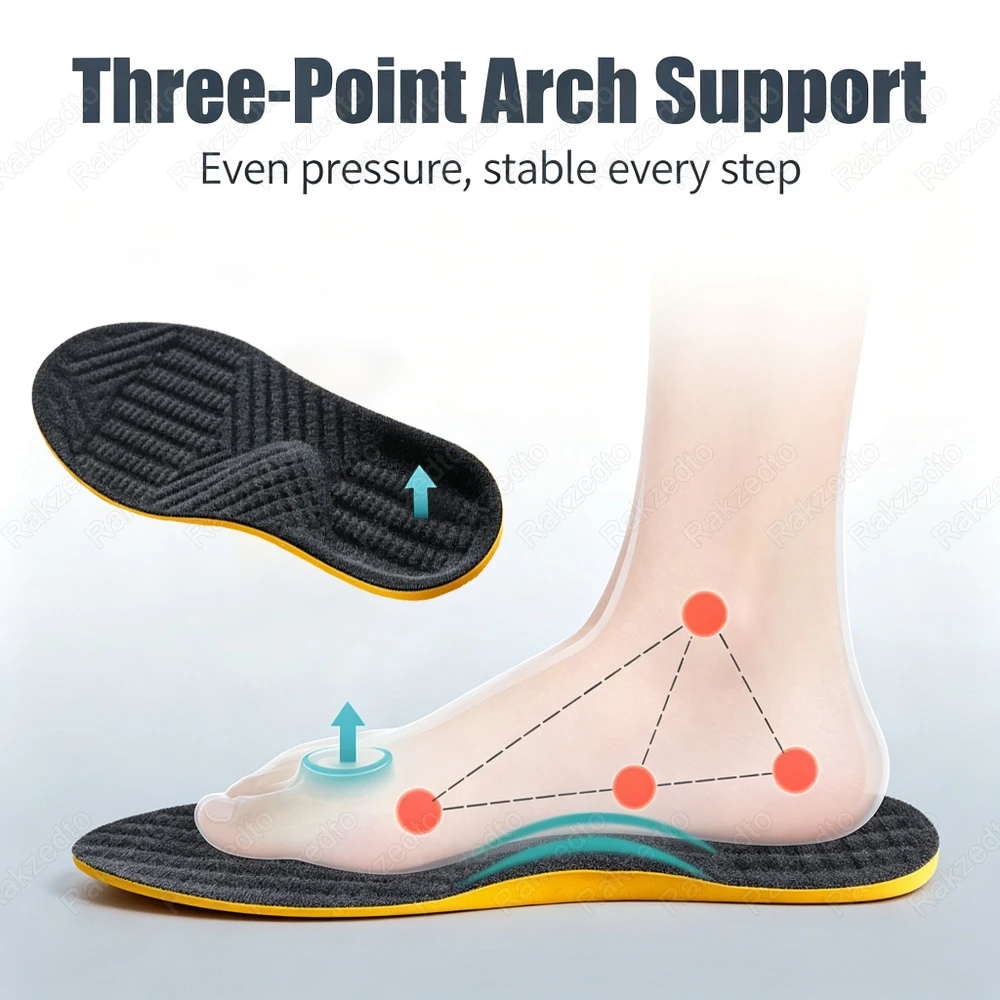 O Legs Correction Orthopedic Insoles Man Woman Plantar Fasciitis Relief Flat Foot Arch Support Insoles Knee Varus Corrector