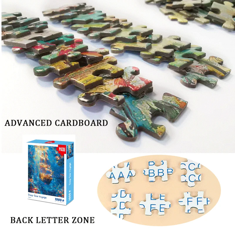 أحجية الصور المقطوعة مكونة من 1000 قطعة من رحلات البحر العميق للبالغين، مقاس 70 × 50 سم (27.5 × 19.7 بوصة)، أحجية كبيرة، #3