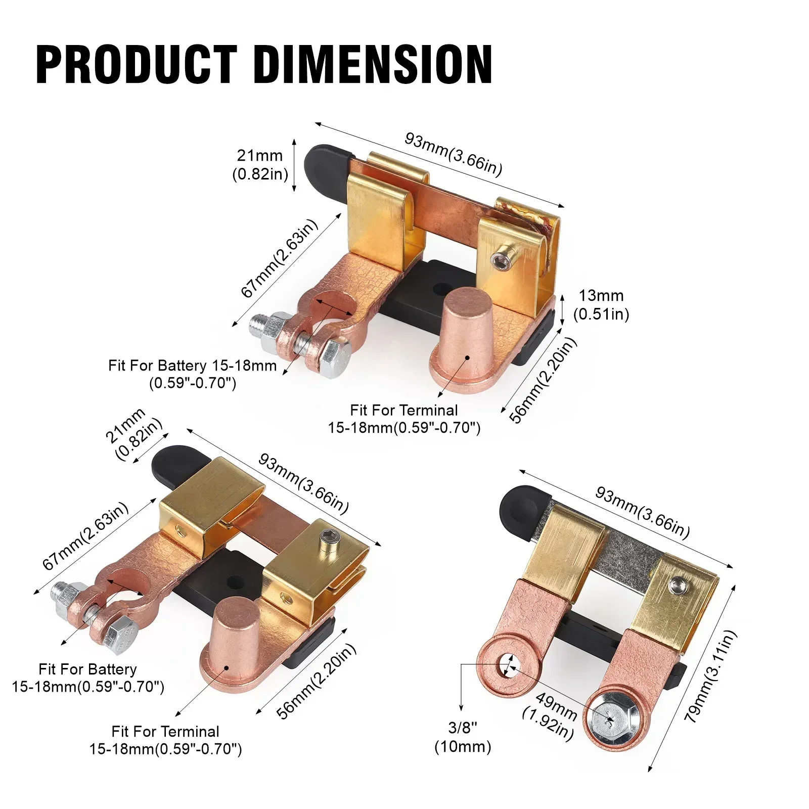 Battery Disconnect Switch Top Post Knife Blade Master Switch Vertical Side Post 12V-24V For Car Boat Truck Vehicle 1Set Of 1 PC