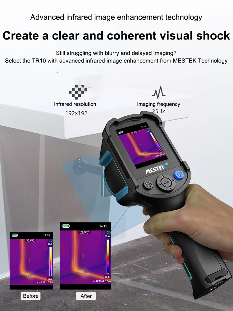 mestek Resolution 240 x 240 2.8 inch Color Display Screen  camera termowizyjna Handheld Thermal Camera Infrared Thermometer