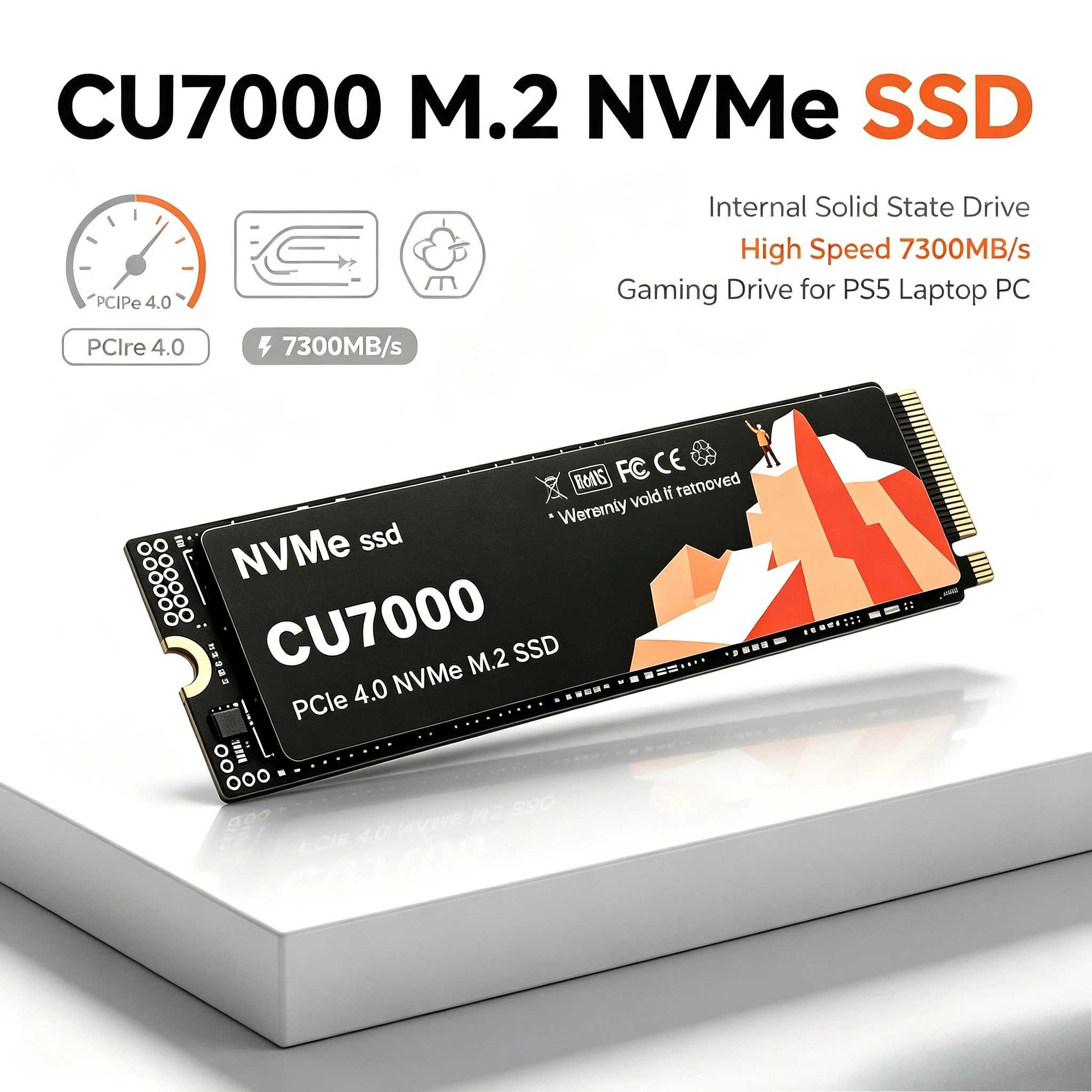 M.2 Nvme 4Tb Pcie 4.0 Ssd - CU7000 SSD M.2 NVMe Внутренний твердотельный