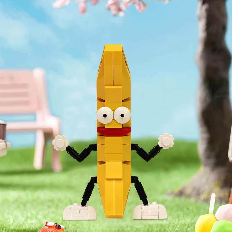 

Gobricks MOC забавный танцевальный банановый строительный блок для творчества, боевой танец, банановые фрукты, интерактивные игрушки для сборки, подарок для детей
