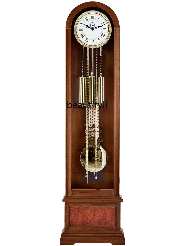 

R1 European Style the Grandfather Clock Living Room German Hermle Movement Simple Mechanical Floor Clock the Grandfather Clock R